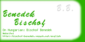 benedek bischof business card